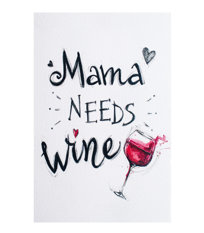 Card Mama Needs Wine